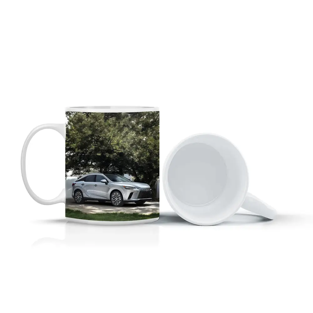 Lexus RX Silver SUV Parked Under Trees – Mugs