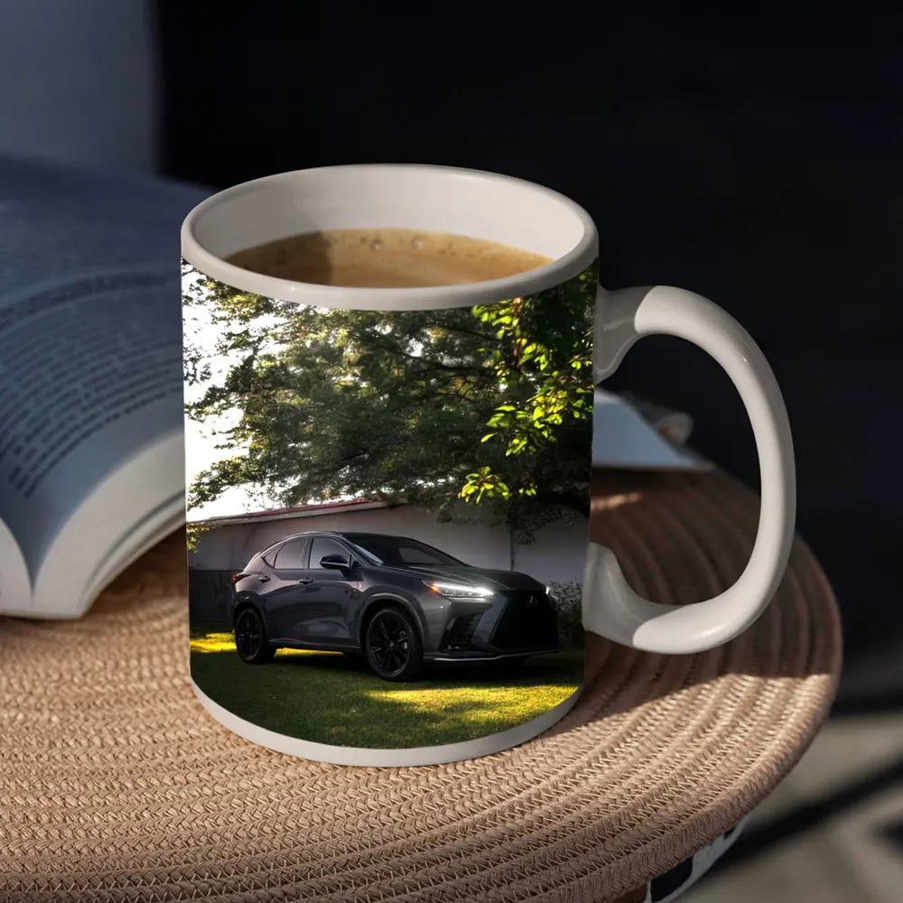 Lexus NX Dark Gray SUV Parked Outdoors – Mugs