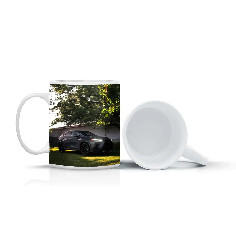 Lexus NX Dark Gray SUV Parked Outdoors – Mugs