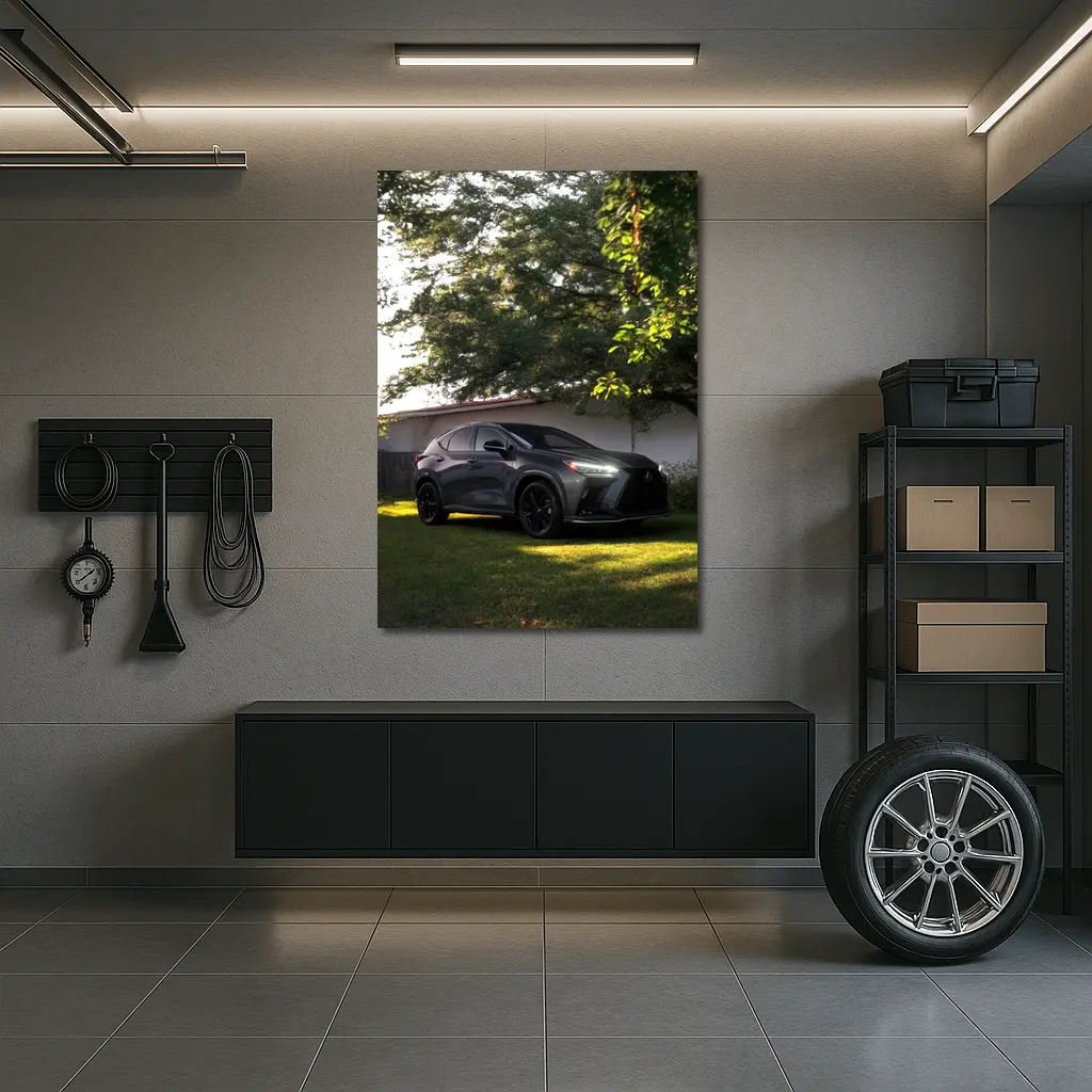 Lexus NX Dark Gray SUV Parked Outdoors – Wall Art