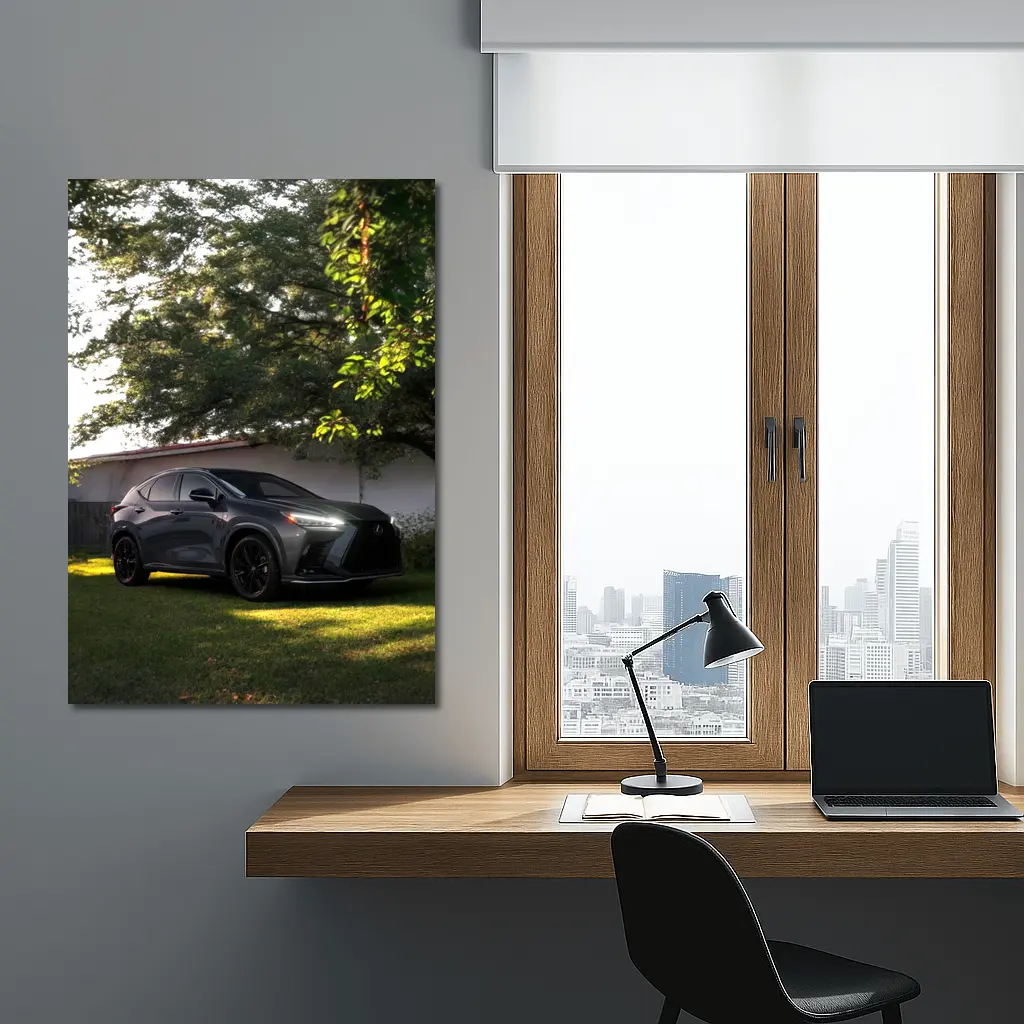 Lexus NX Dark Gray SUV Parked Outdoors – Wall Art