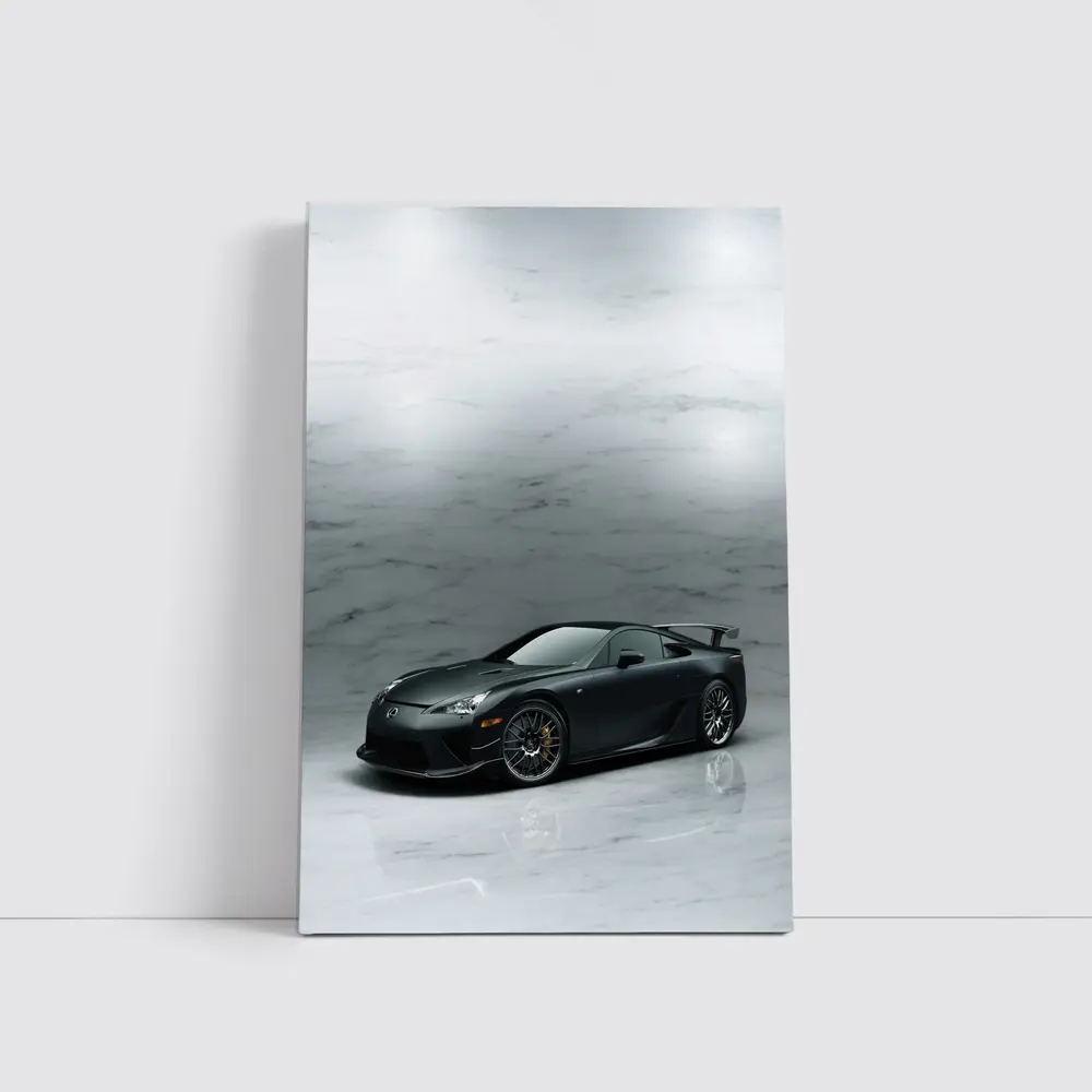 Lexus LFA Matte Black Marble Studio – Wall Art