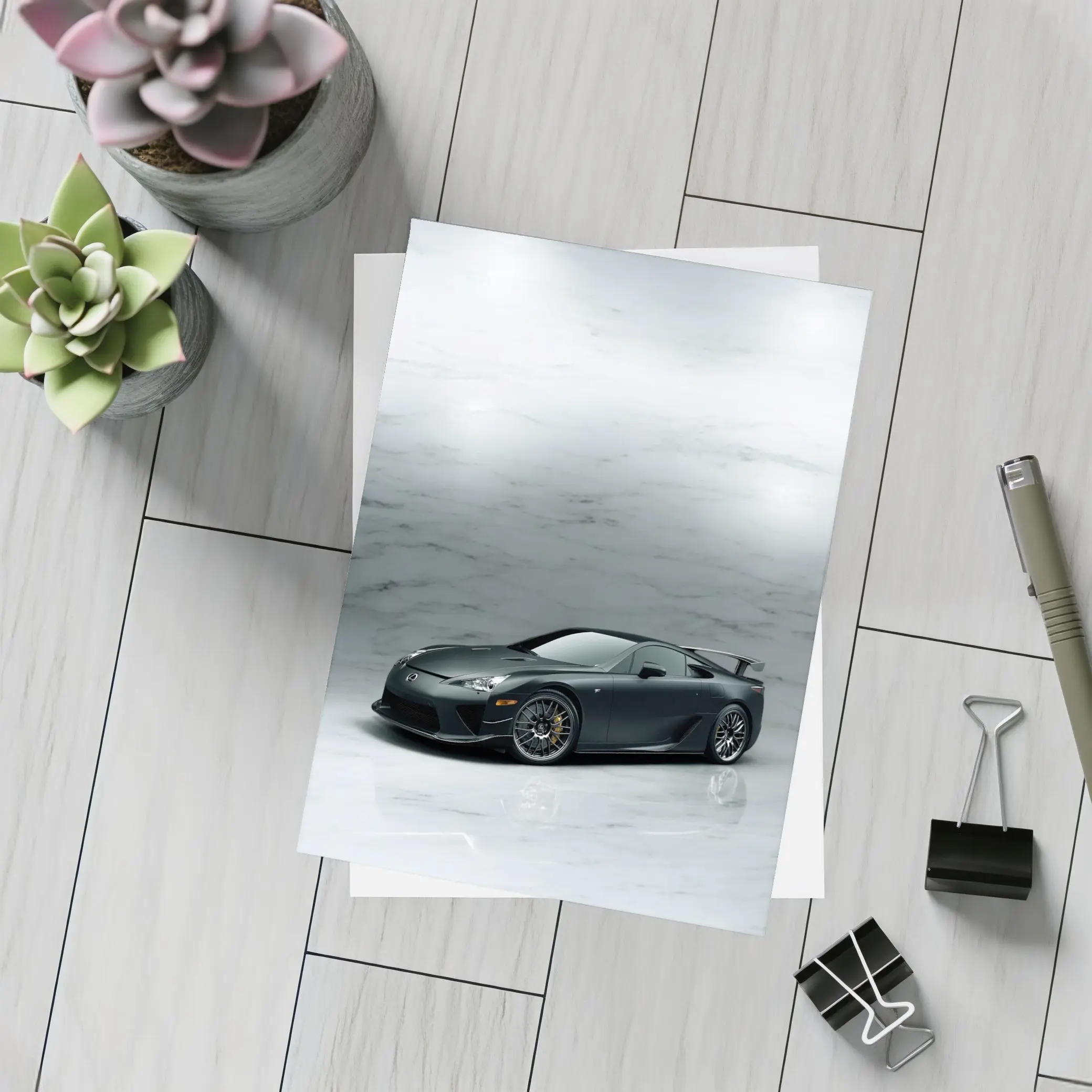 Lexus LFA Matte Black Marble Studio – Postcards