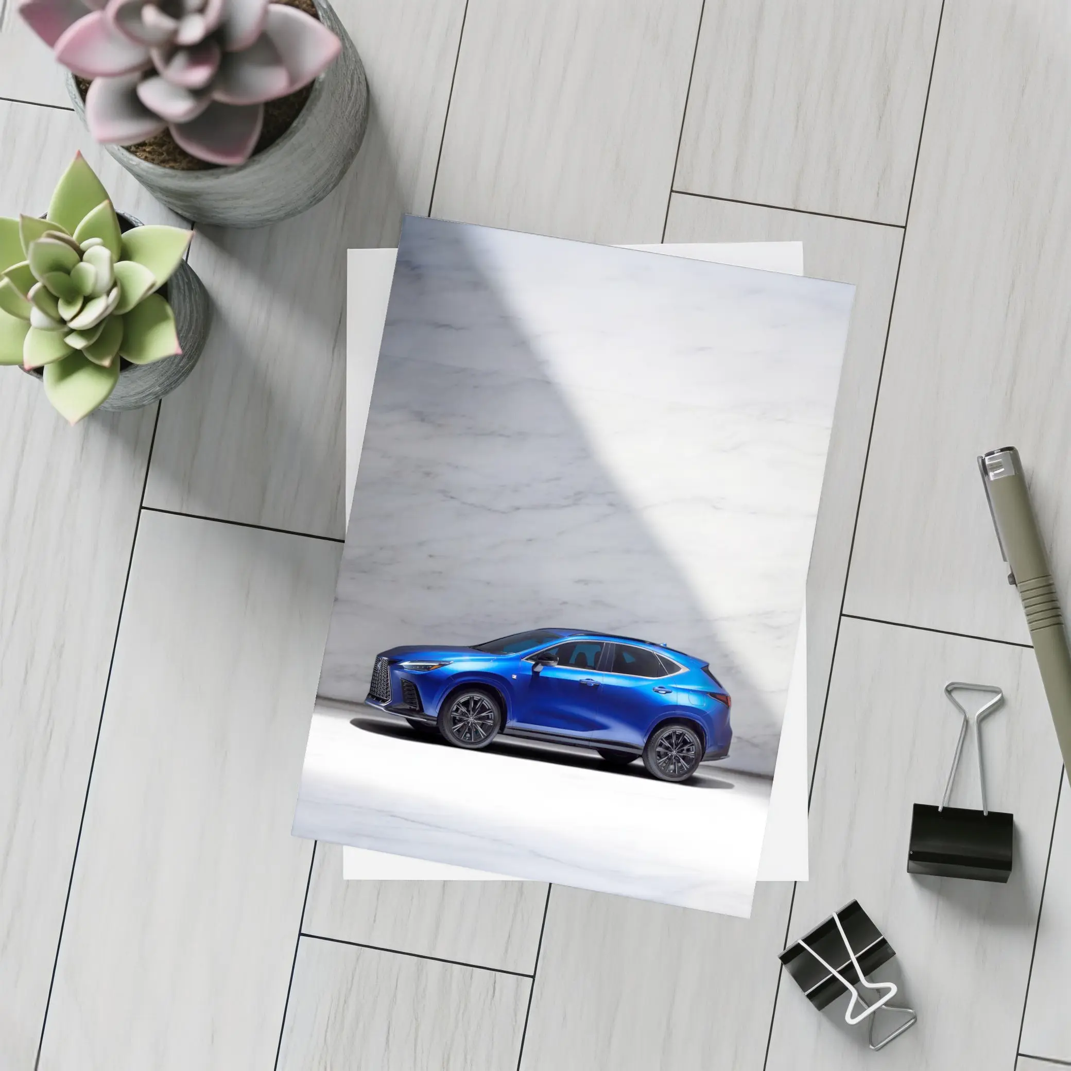 Lexus NX Blue SUV Marble Studio – Postcards