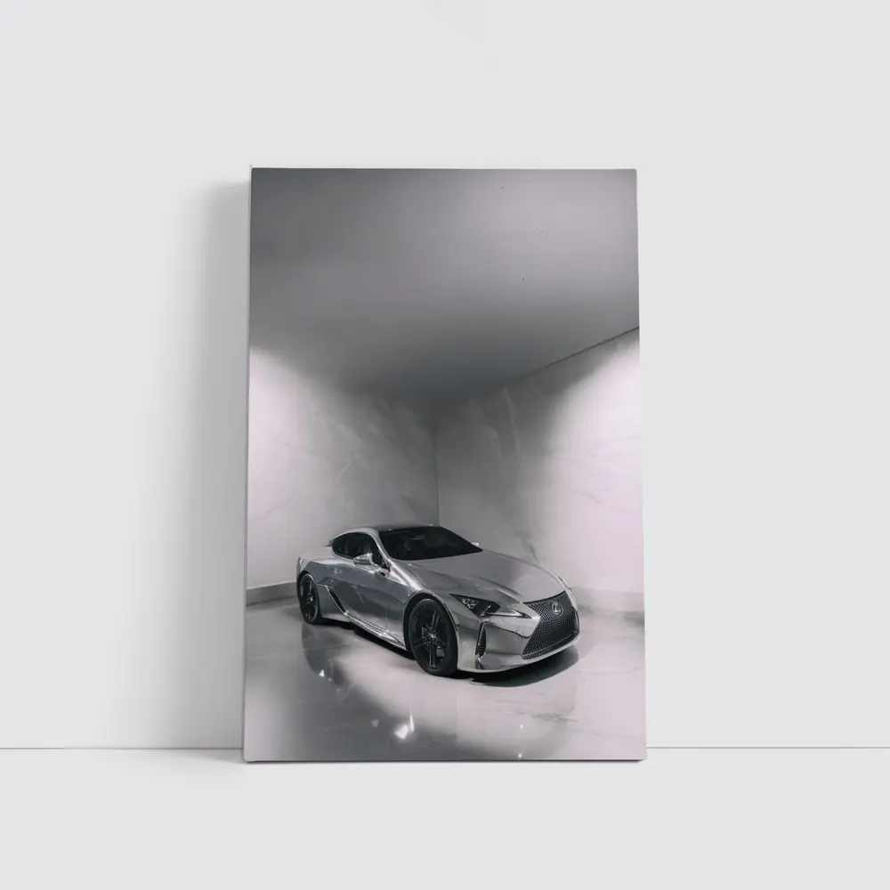 Lexus LC Chrome Finish Marble Studio – Wall Art