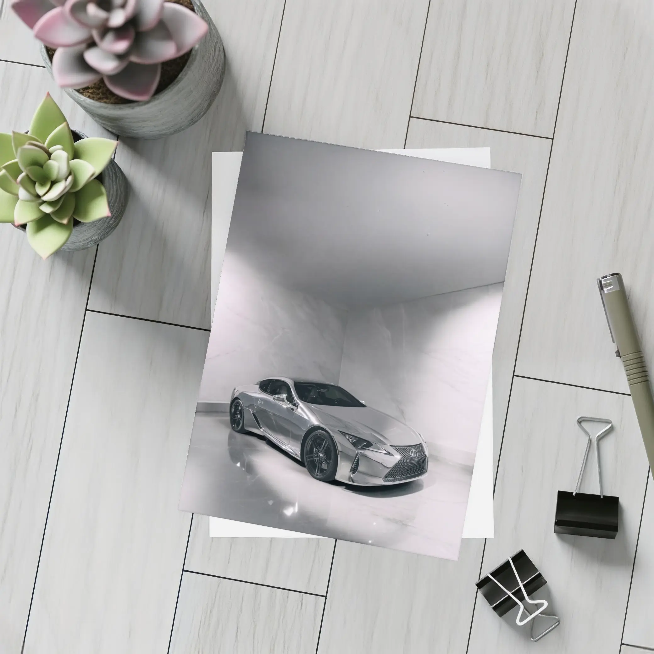 Lexus LC Chrome Finish Marble Studio – Postcards