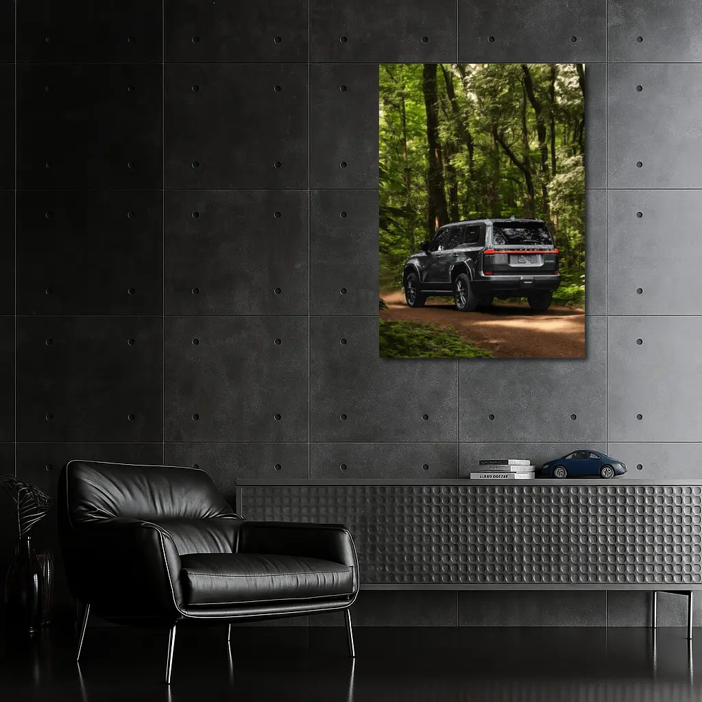 Lexus GX Black SUV Forest Trail – Wall Art