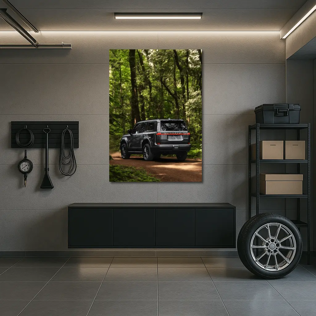 Lexus GX Black SUV Forest Trail – Wall Art