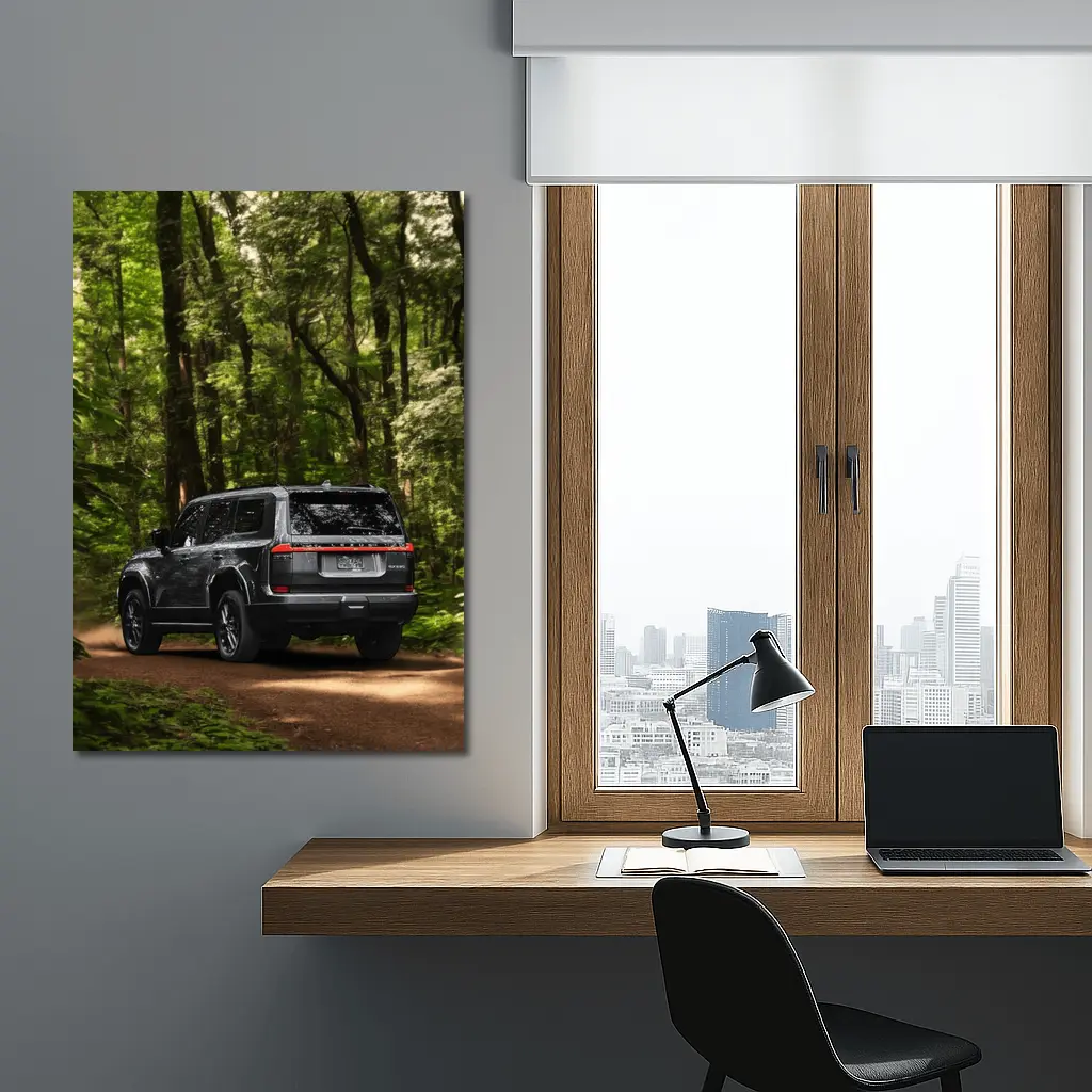 Lexus GX Black SUV Forest Trail – Wall Art