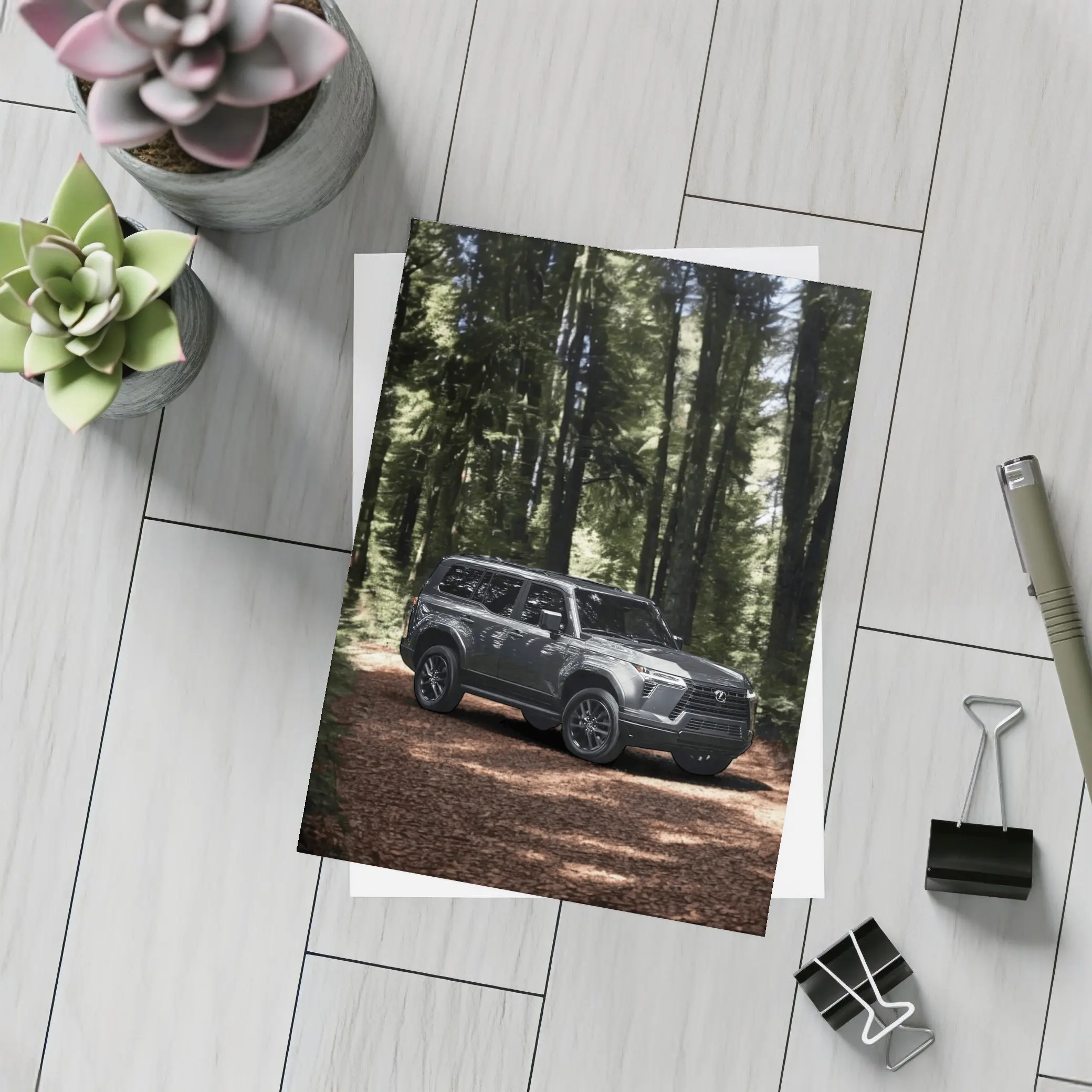 Lexus GX Forest Trail Dark Gray SUV – Postcards