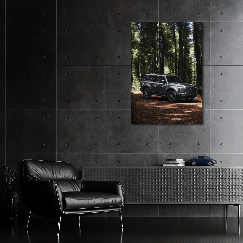 Lexus GX Forest Trail Dark Gray SUV – Wall Art