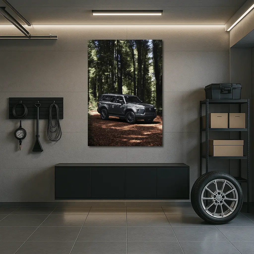 Lexus GX Forest Trail Dark Gray SUV – Wall Art
