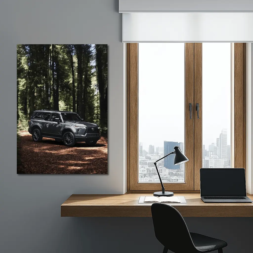Lexus GX Forest Trail Dark Gray SUV – Wall Art