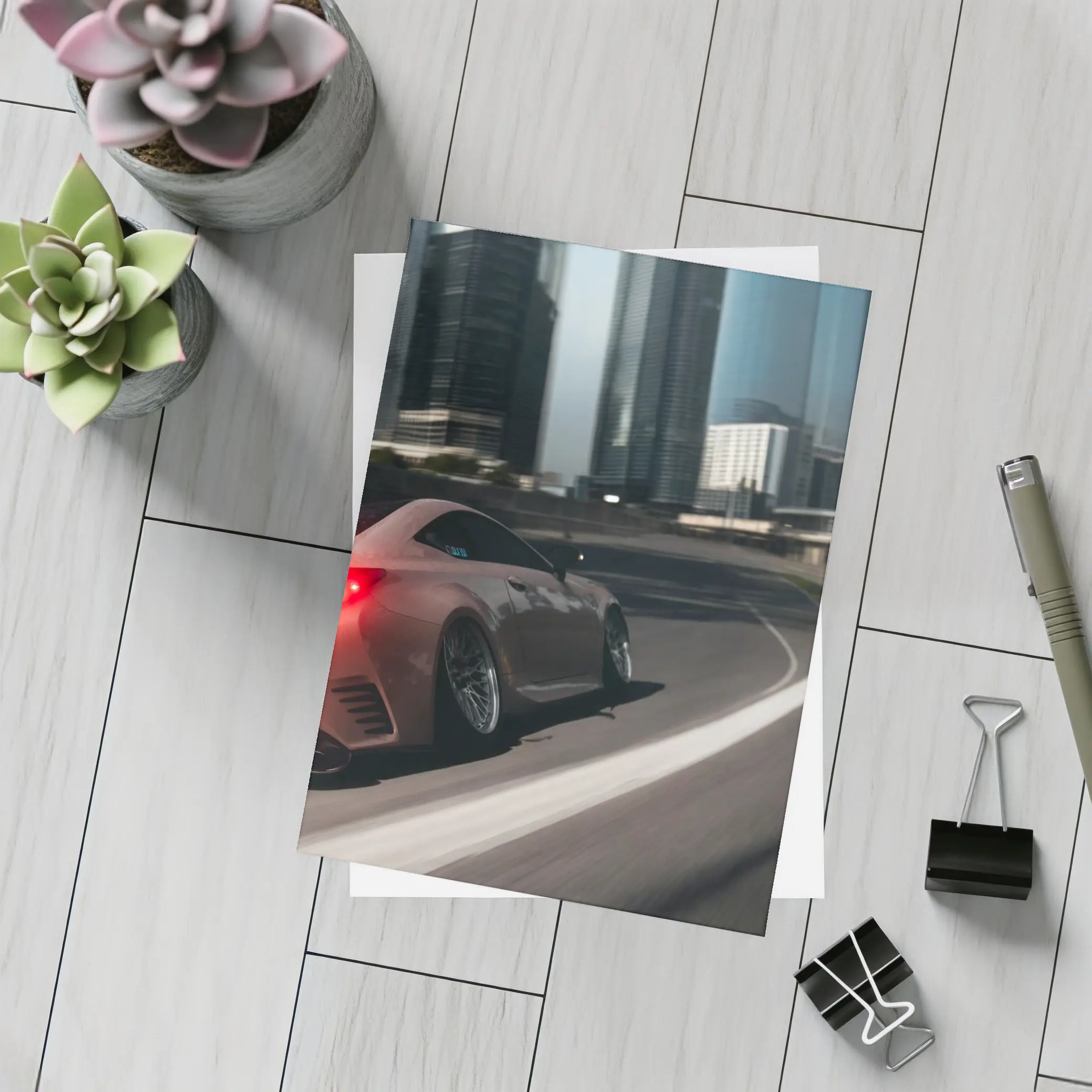 Lexus RC Speeding Through Night City – Postcards