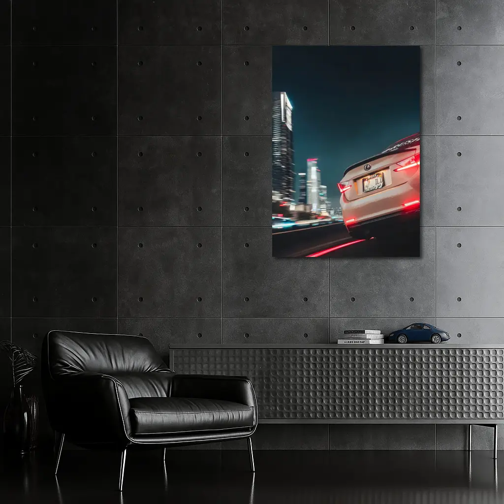 Lexus GS Night City Skyline Drive – Wall Art