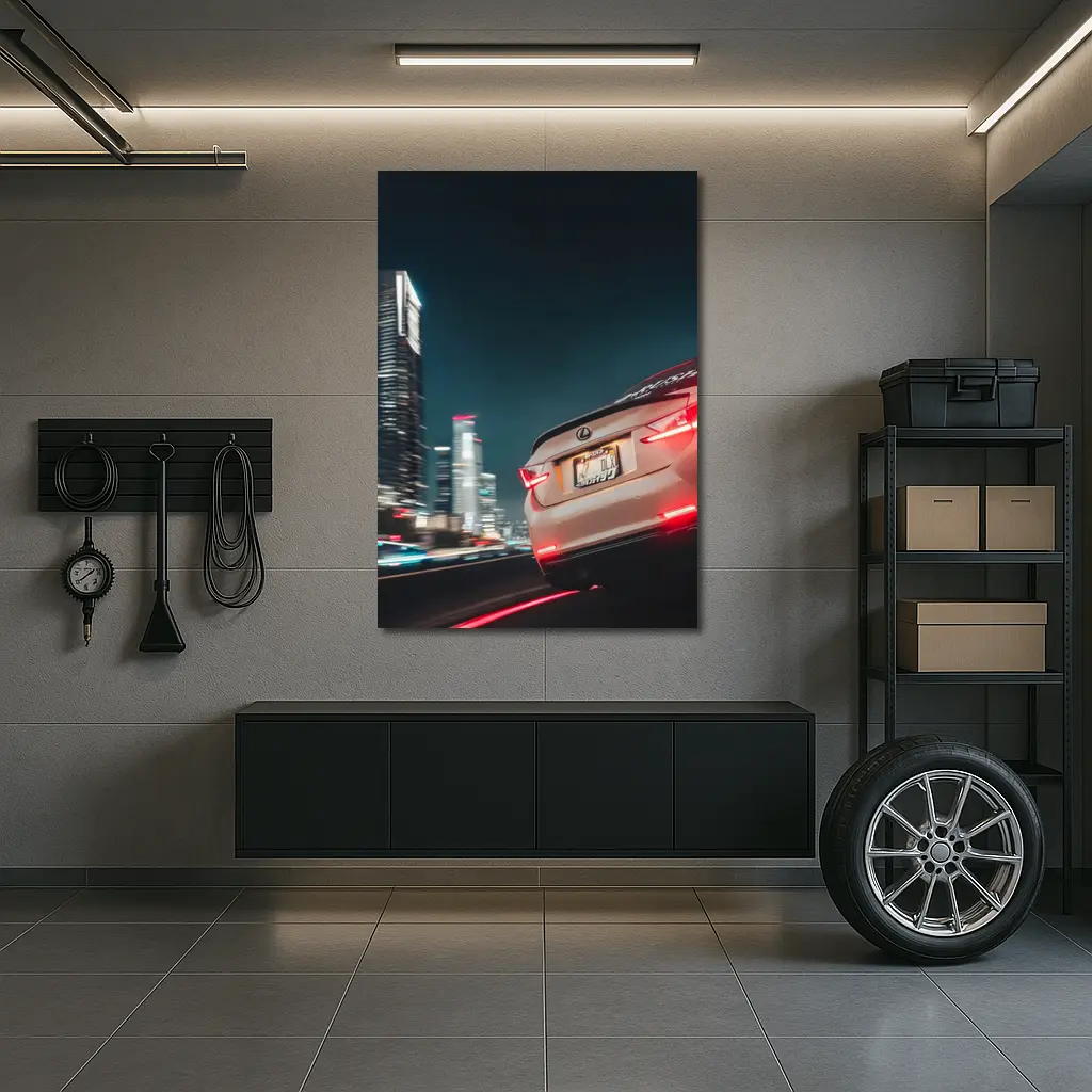 Lexus GS Night City Skyline Drive – Wall Art
