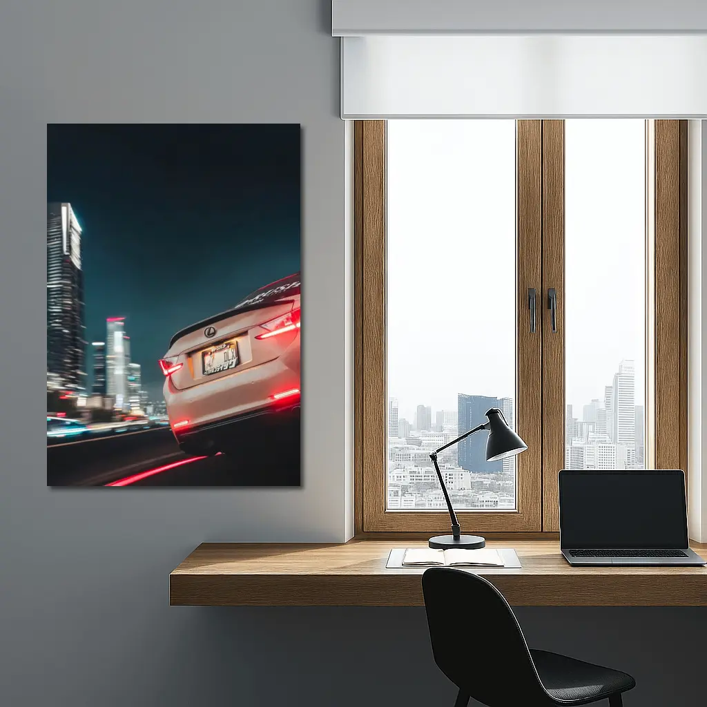 Lexus GS Night City Skyline Drive – Wall Art