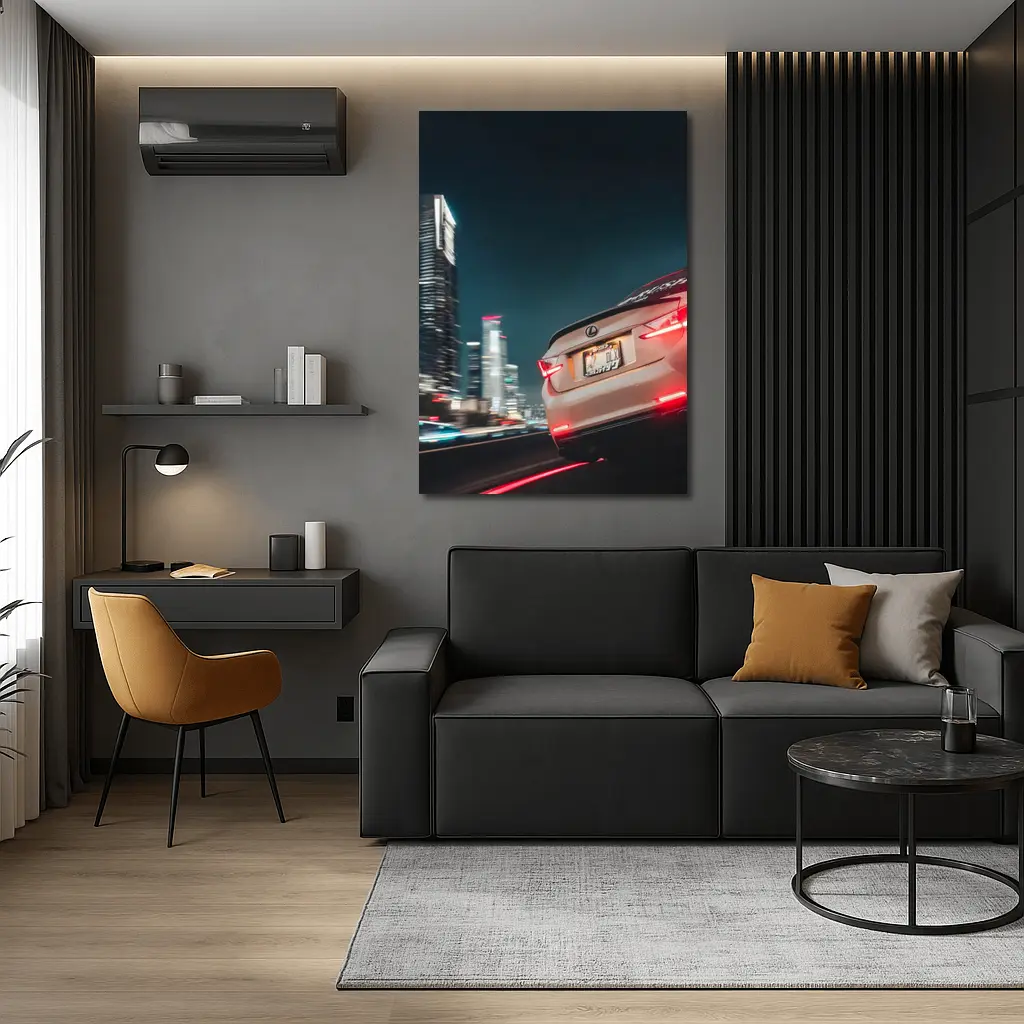 Lexus GS Night City Skyline Drive – Wall Art