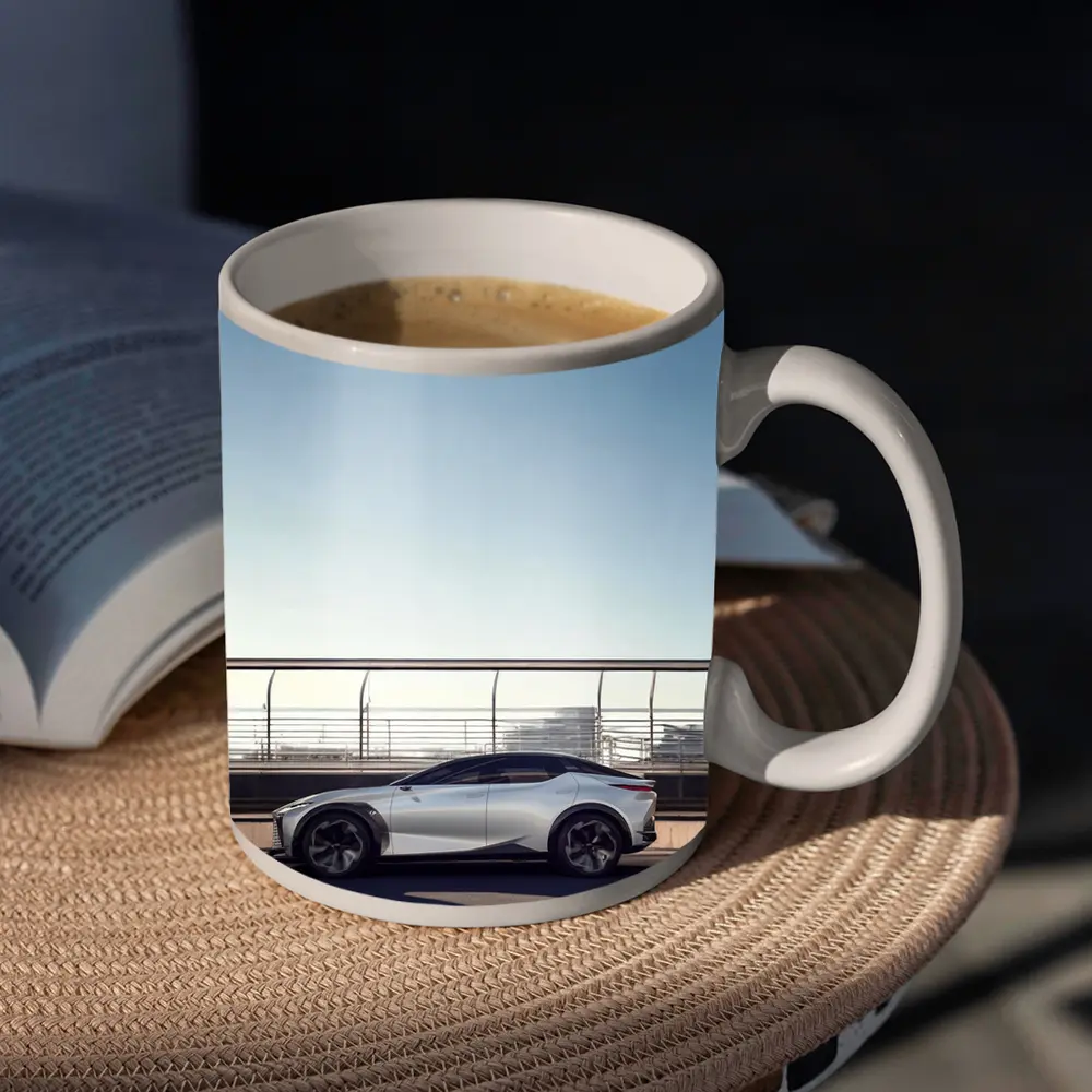 Lexus Concept SUV Silver Side Profile Road – Mugs