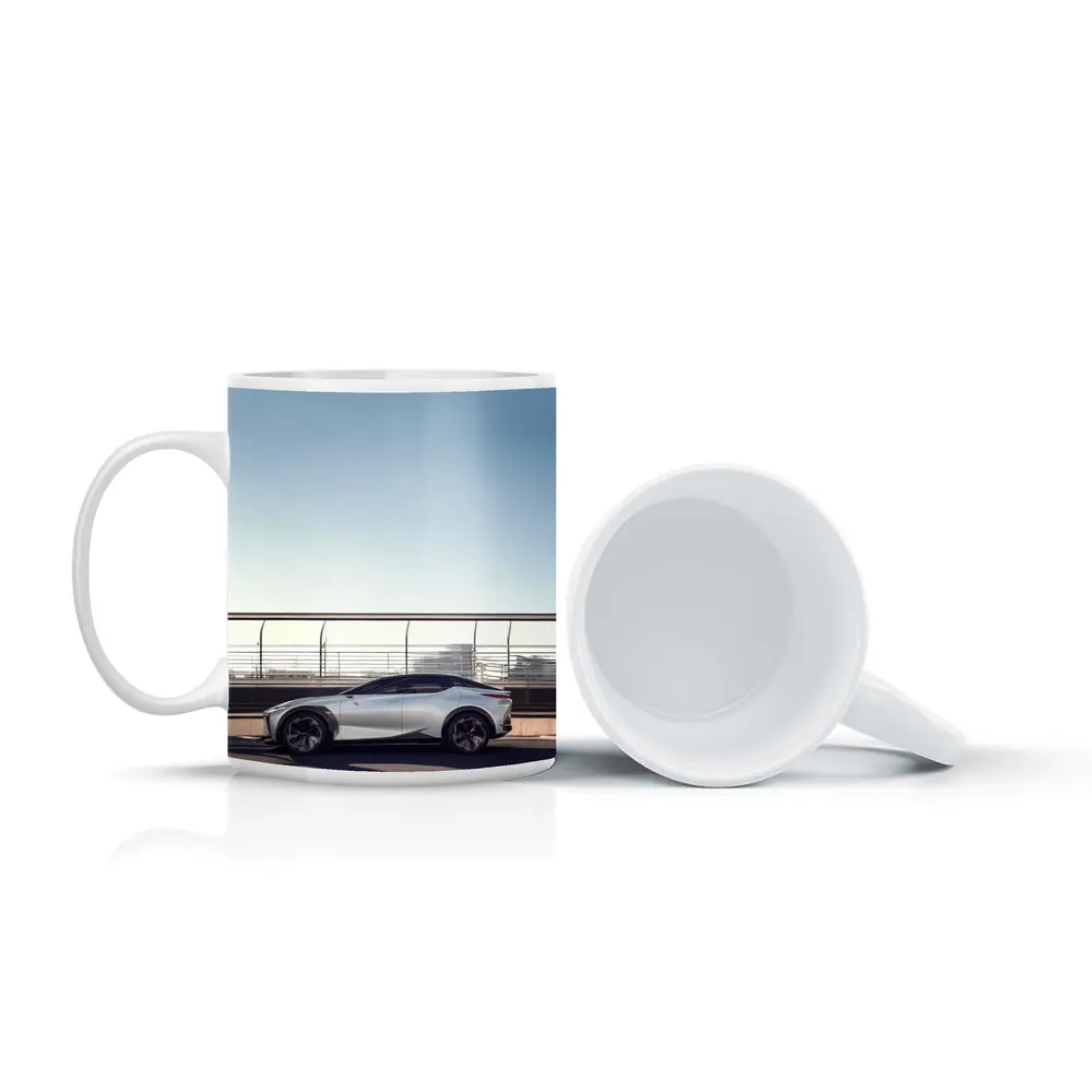 Lexus Concept SUV Silver Side Profile Road – Mugs