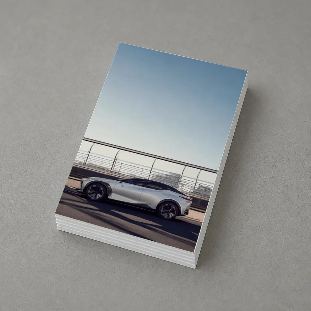 Lexus Concept SUV Silver Side Profile Road – Postcards