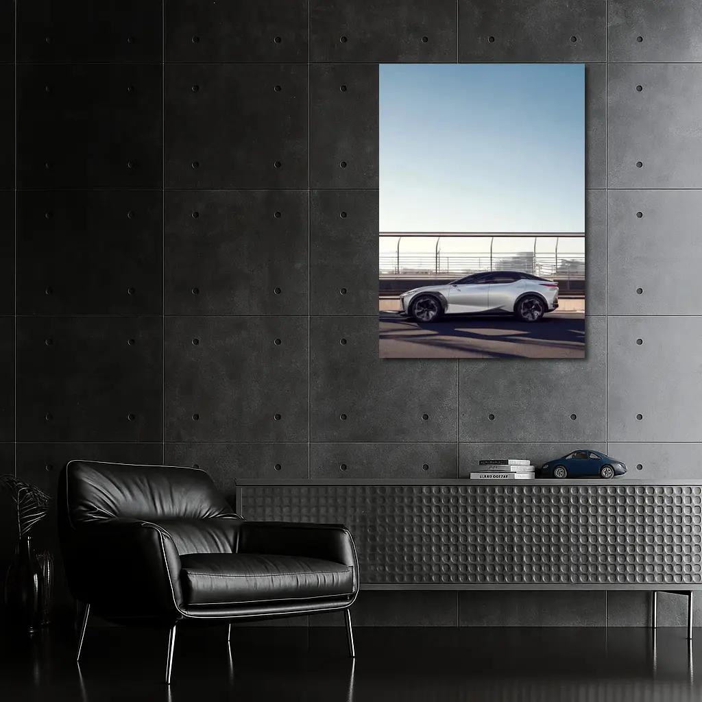 Lexus Concept SUV Silver Side Profile Road – Wall Art