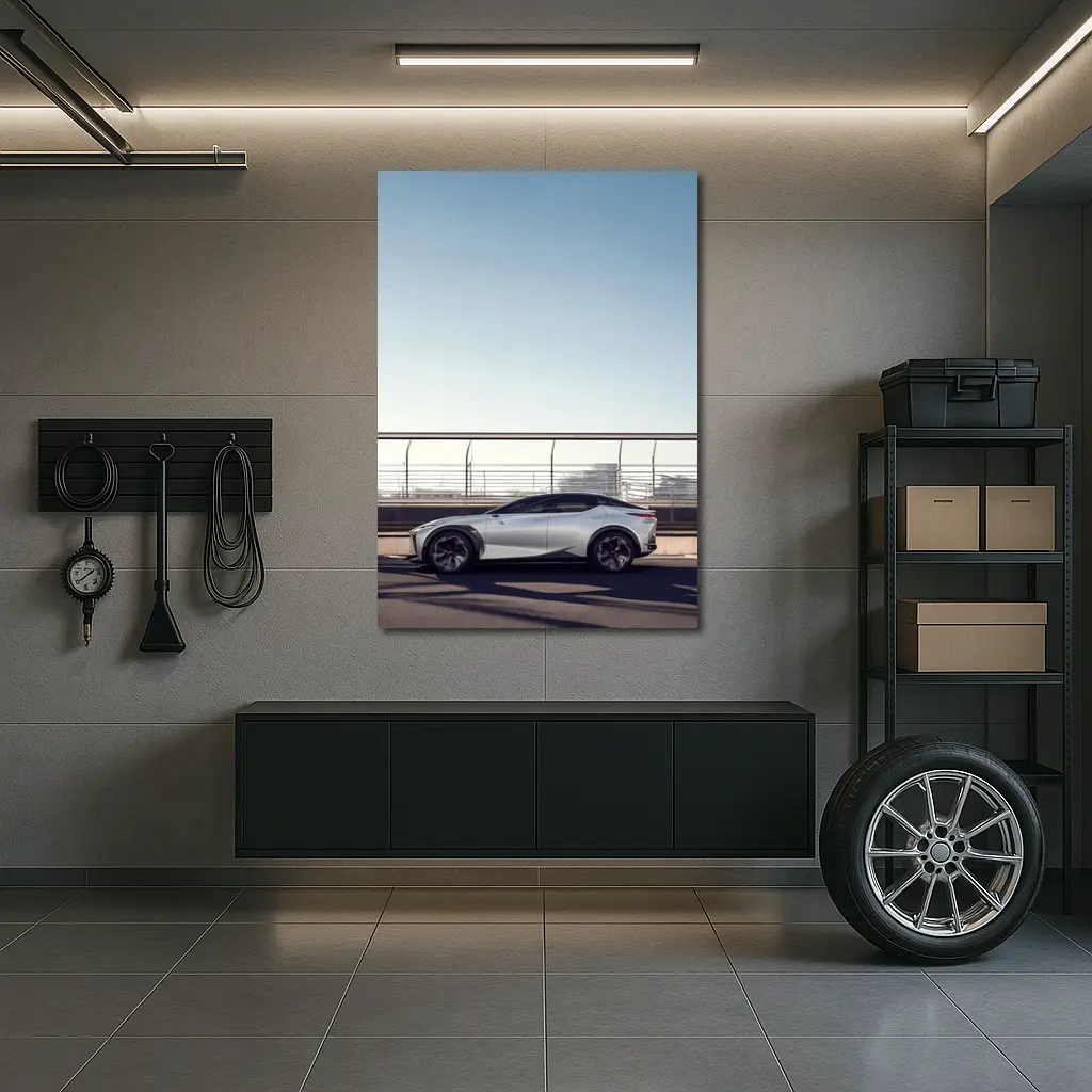 Lexus Concept SUV Silver Side Profile Road – Wall Art