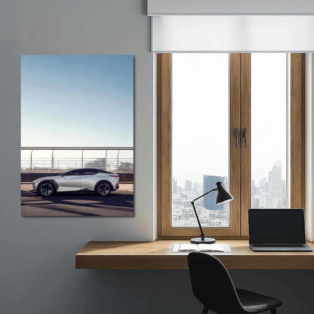 Lexus Concept SUV Silver Side Profile Road – Wall Art
