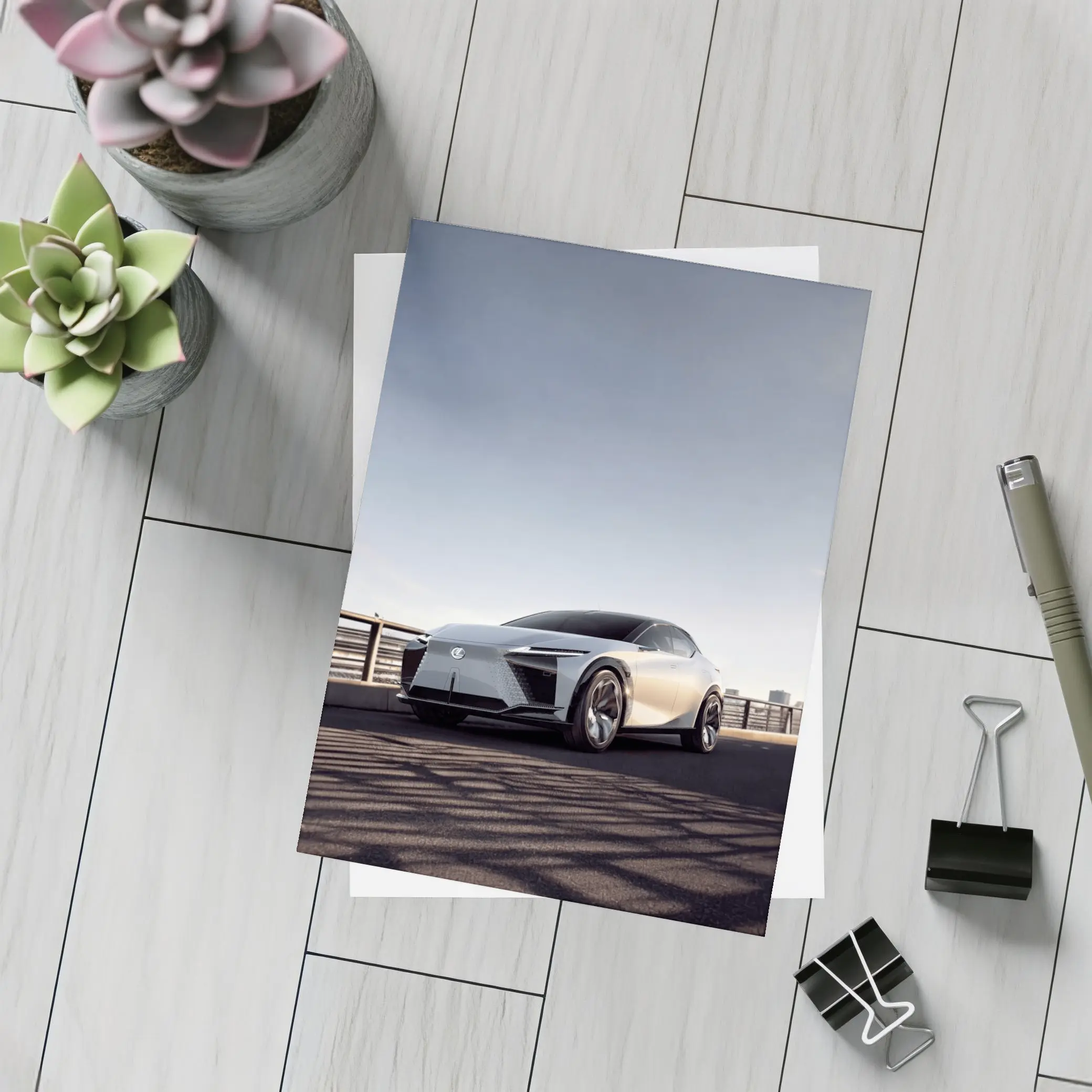 Lexus LF-Z Concept Car on Bridge – Postcards