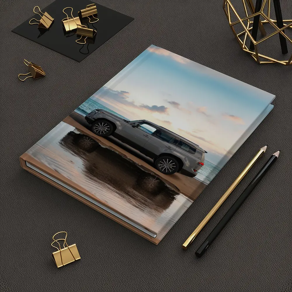 Lexus LX Silver SUV Parked Beach Sunset – Notebooks