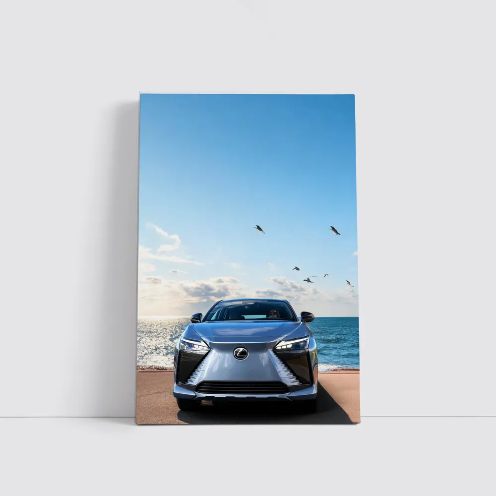 Lexus RZ Front View Ocean Background – Wall Art