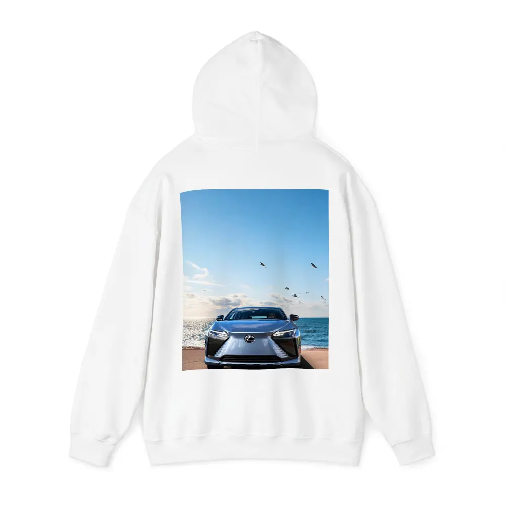 Lexus RZ Front View Ocean Background – Hoodies