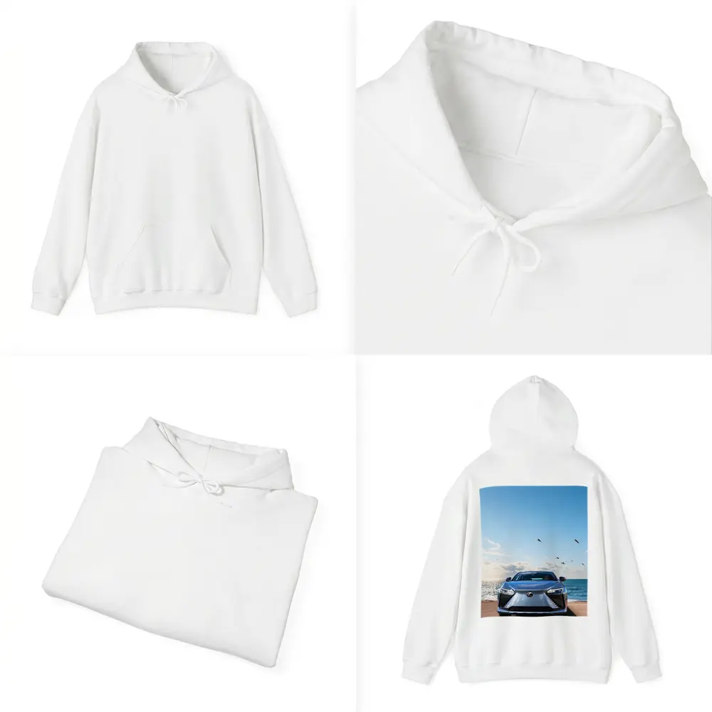 Lexus RZ Front View Ocean Background – Hoodies