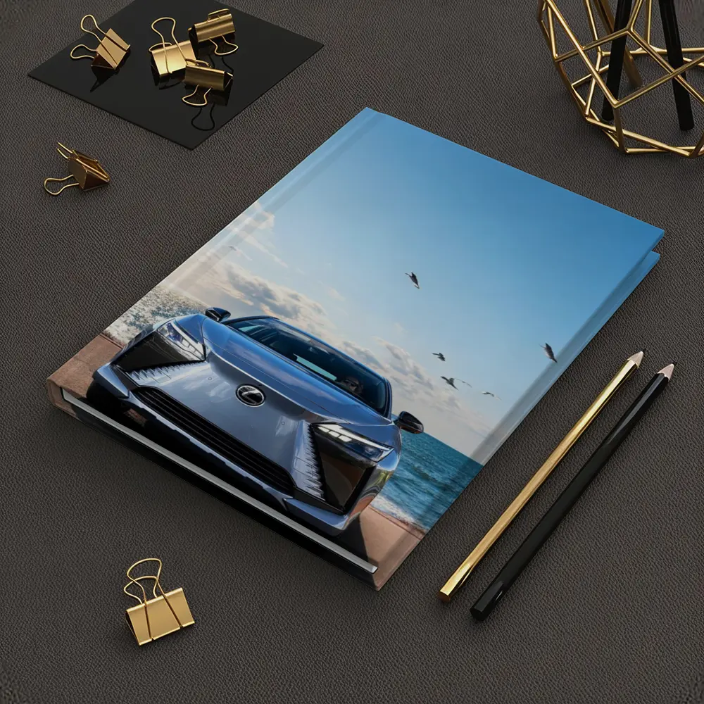 Lexus RZ Front View Ocean Background – Notebooks