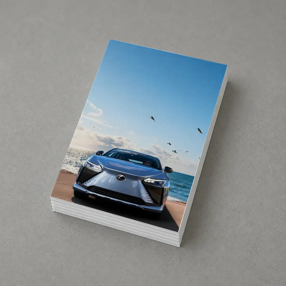 Lexus RZ Front View Ocean Background – Postcards