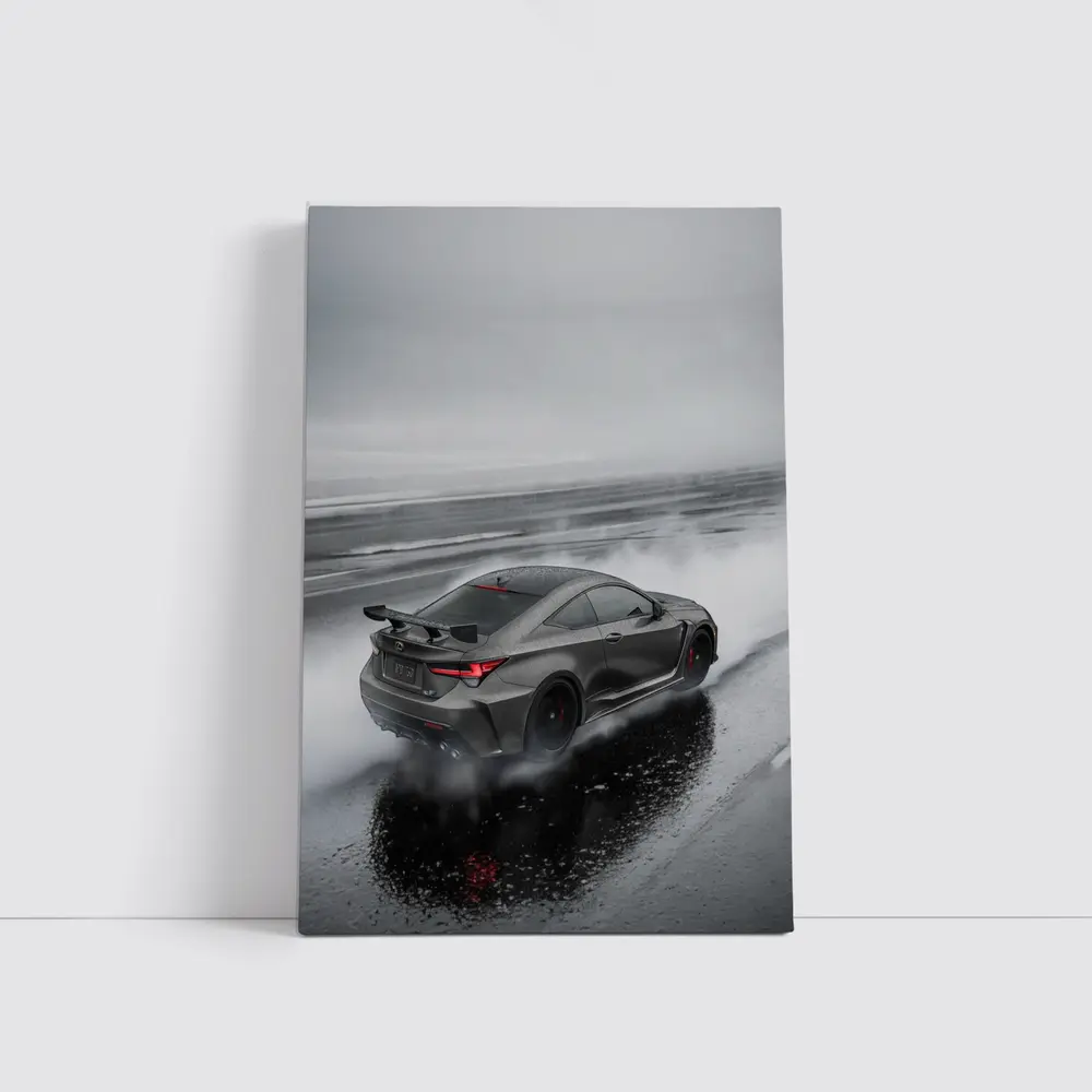 Lexus RC F Drifting in Rainy Weather – Wall Art