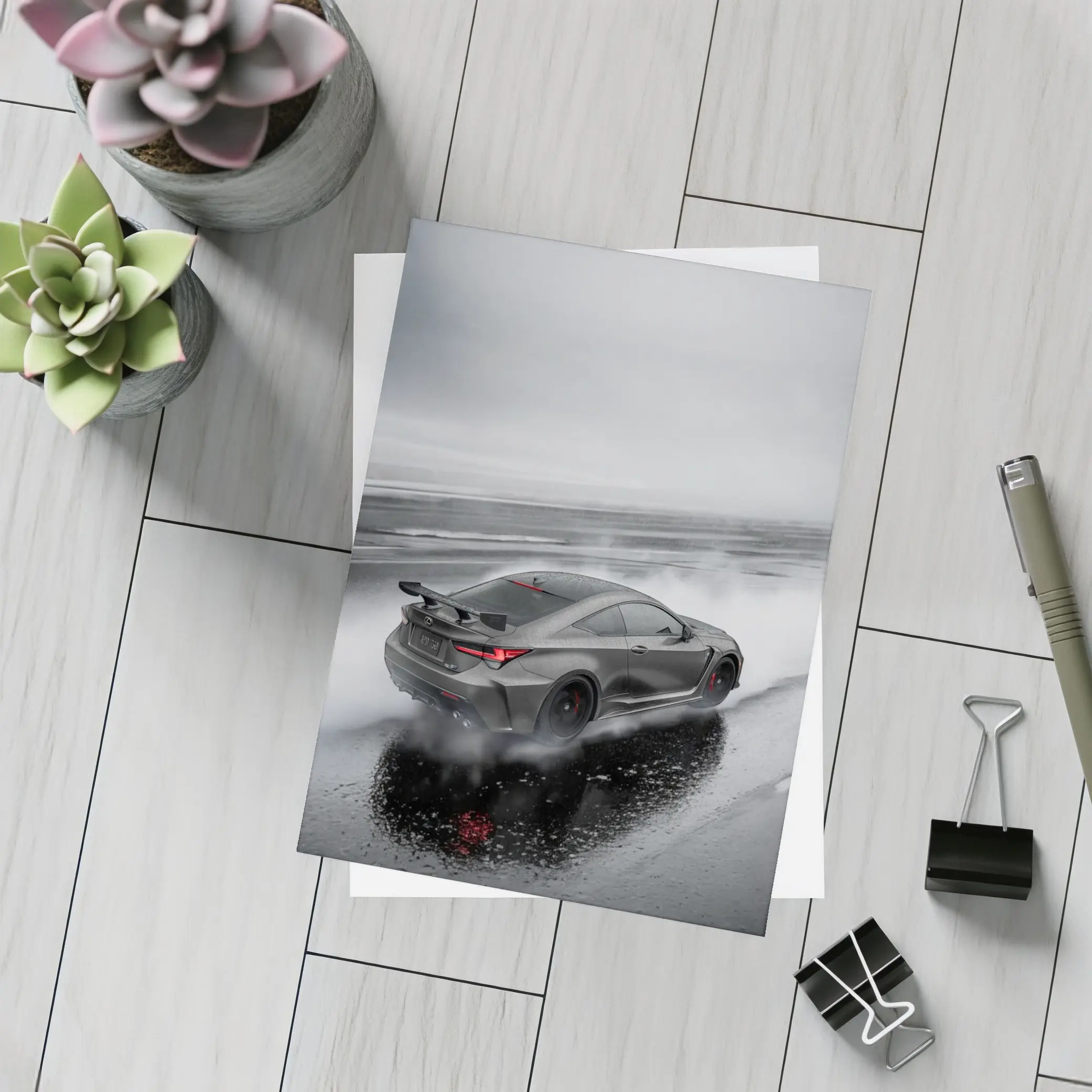Lexus RC F Drifting in Rainy Weather – Postcards