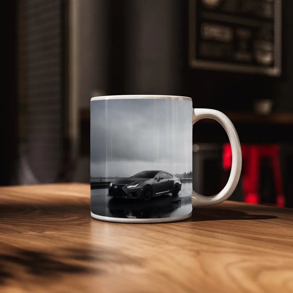 Lexus RC F Wet Road Overcast Day – Mugs