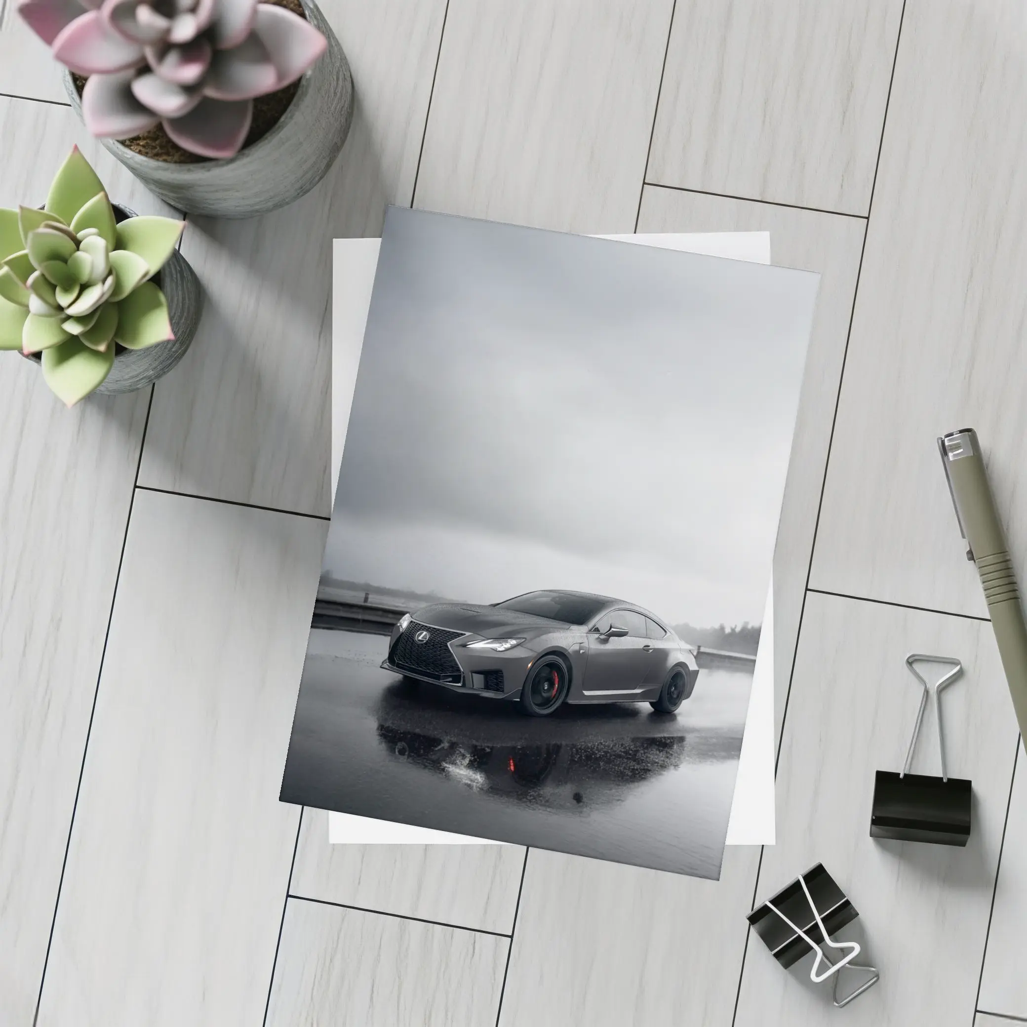 Lexus RC F Wet Road Overcast Day – Postcards