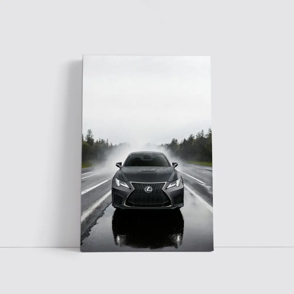 Lexus RC F Driving In Heavy Rain – Wall Art