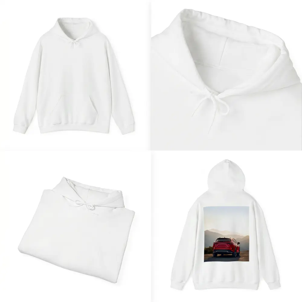 Red Lexus NX SUV Mountain Sunset View – Hoodies