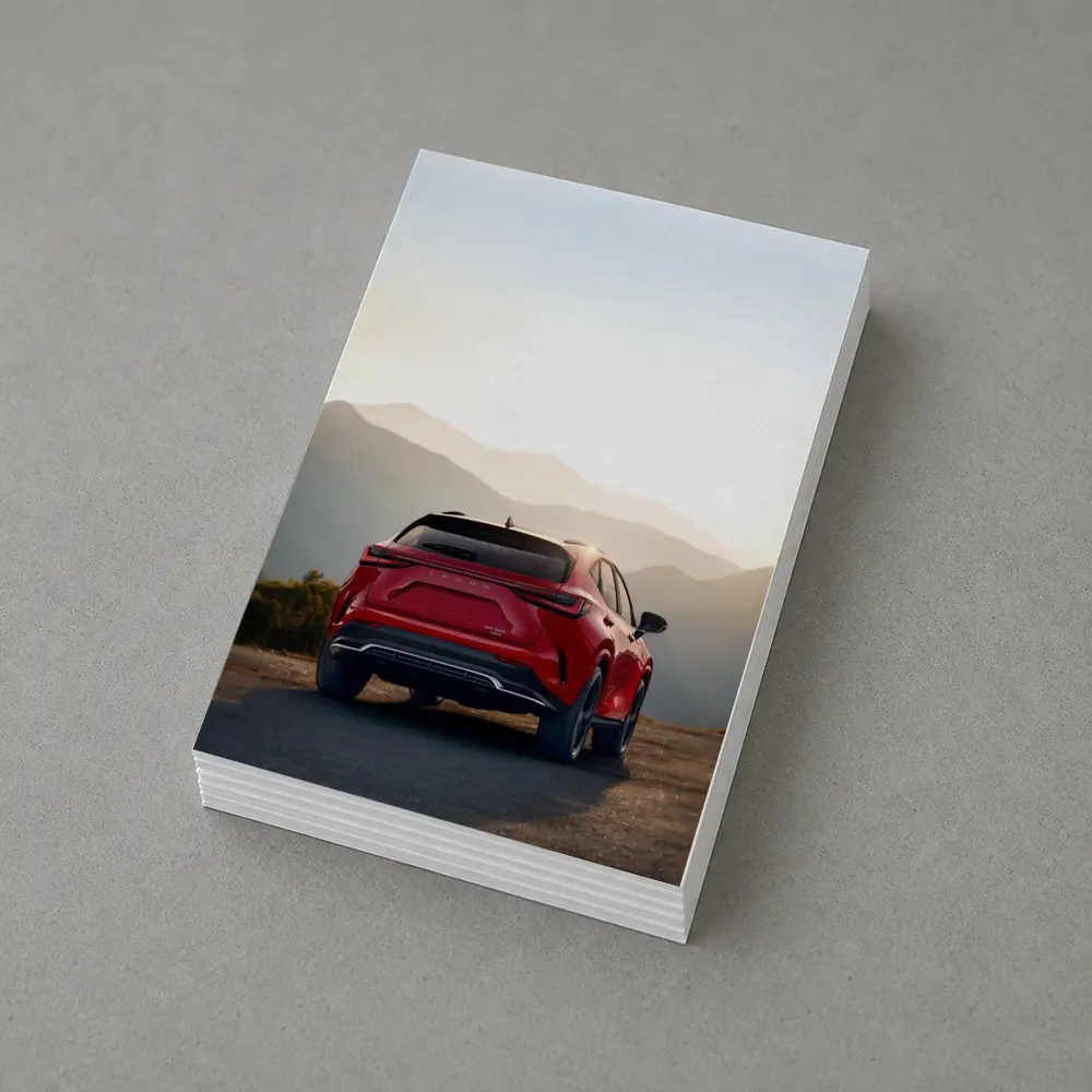 Red Lexus NX SUV Mountain Sunset View – Postcards