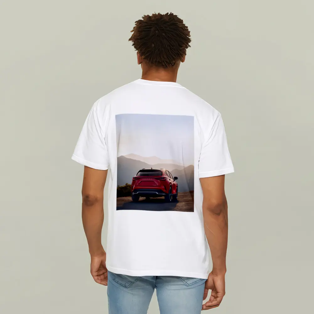 Red Lexus NX SUV Mountain Sunset View – T-Shirts