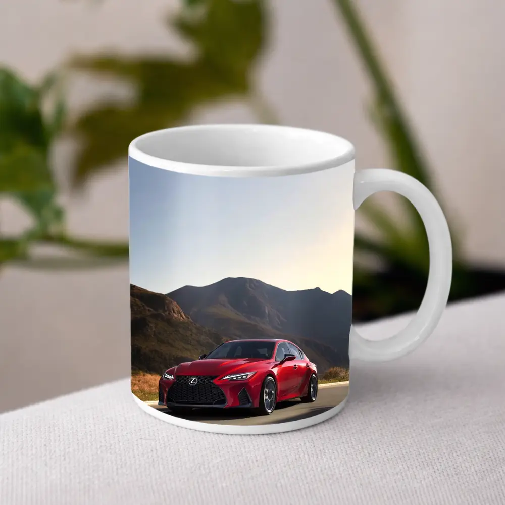 Lexus IS Red Sedan Mountain Road Drive – Mugs