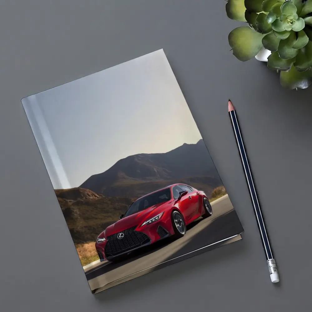 Lexus IS Red Sedan Mountain Road Drive – Notebooks