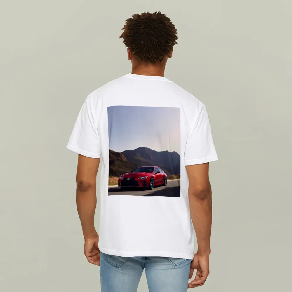Lexus IS Red Sedan Mountain Road Drive – T-Shirts