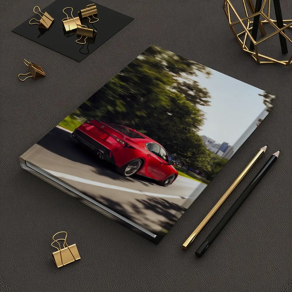 Lexus IS Red Sedan On City Road – Notebooks