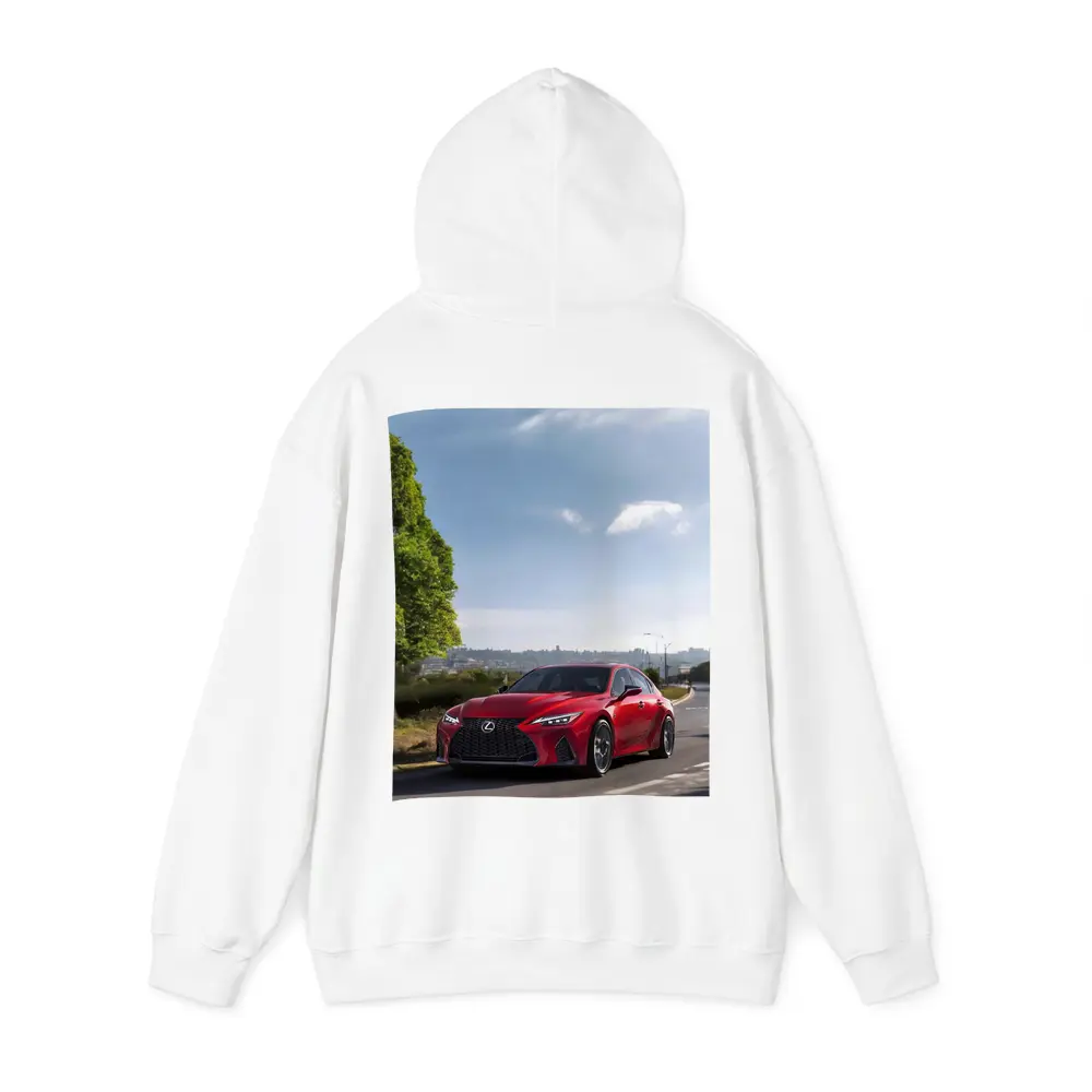 Red Lexus IS Sport Sedan On Road – Hoodies