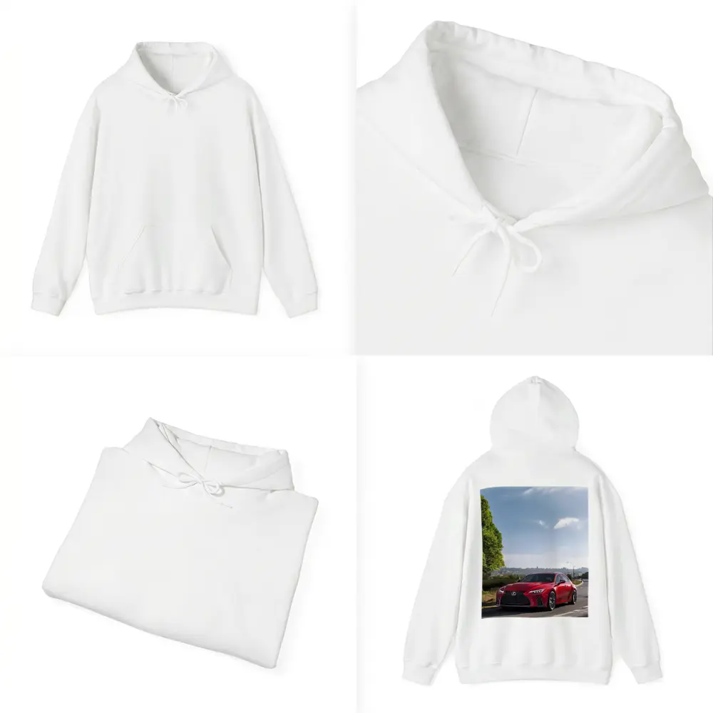 Red Lexus IS Sport Sedan On Road – Hoodies
