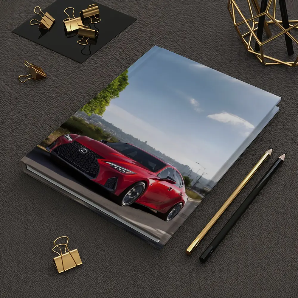 Red Lexus IS Sport Sedan On Road – Notebooks
